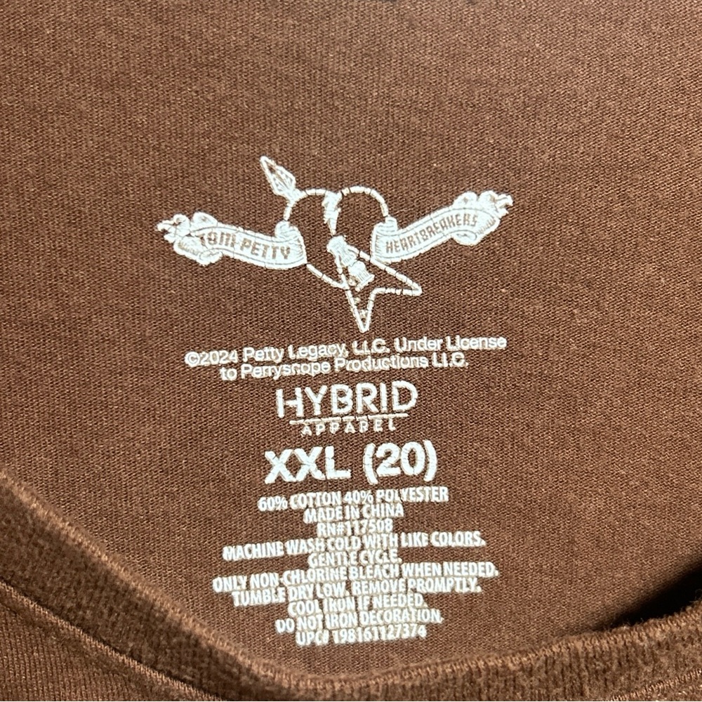 Tom Petty And The Heartbreaks Brown Short Sleeve Shirt Size XXL (20) - Picture 3 of 7
